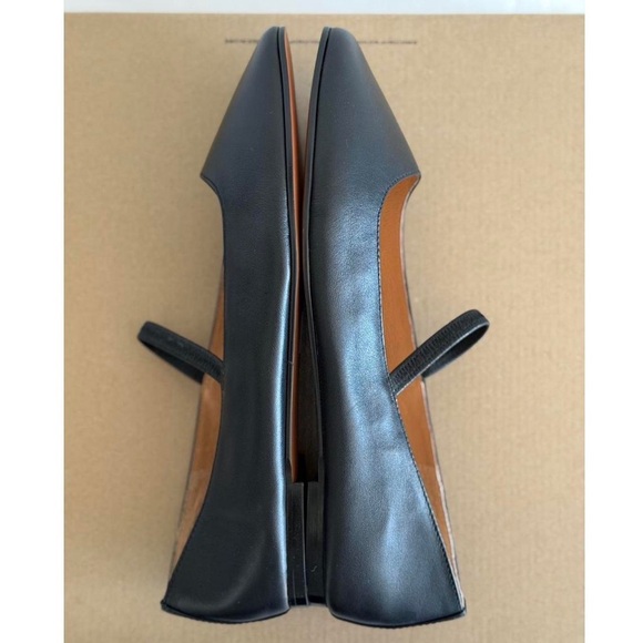 Madewell The Greta Ballet Flat in True Black, Size 10 - Picture 3 of 9